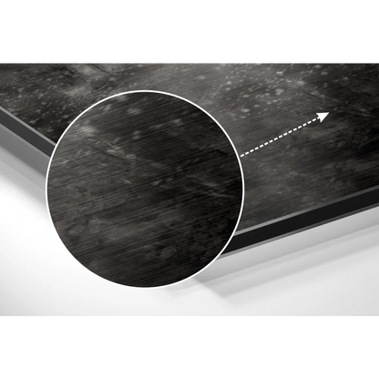 Black textured brushed aluminium dibond wall art