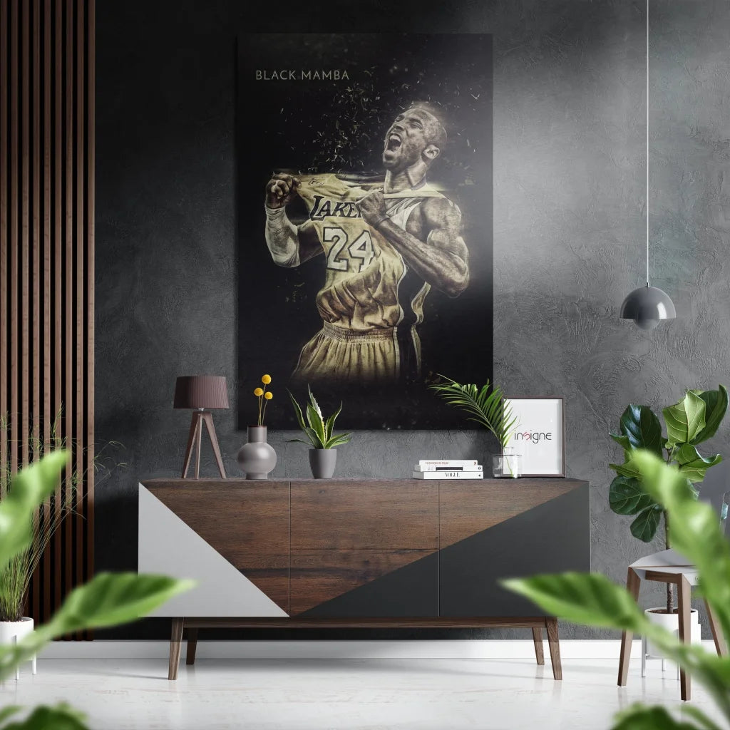 Kobe Bryant Brushed Aluminium Dibond Wall Art