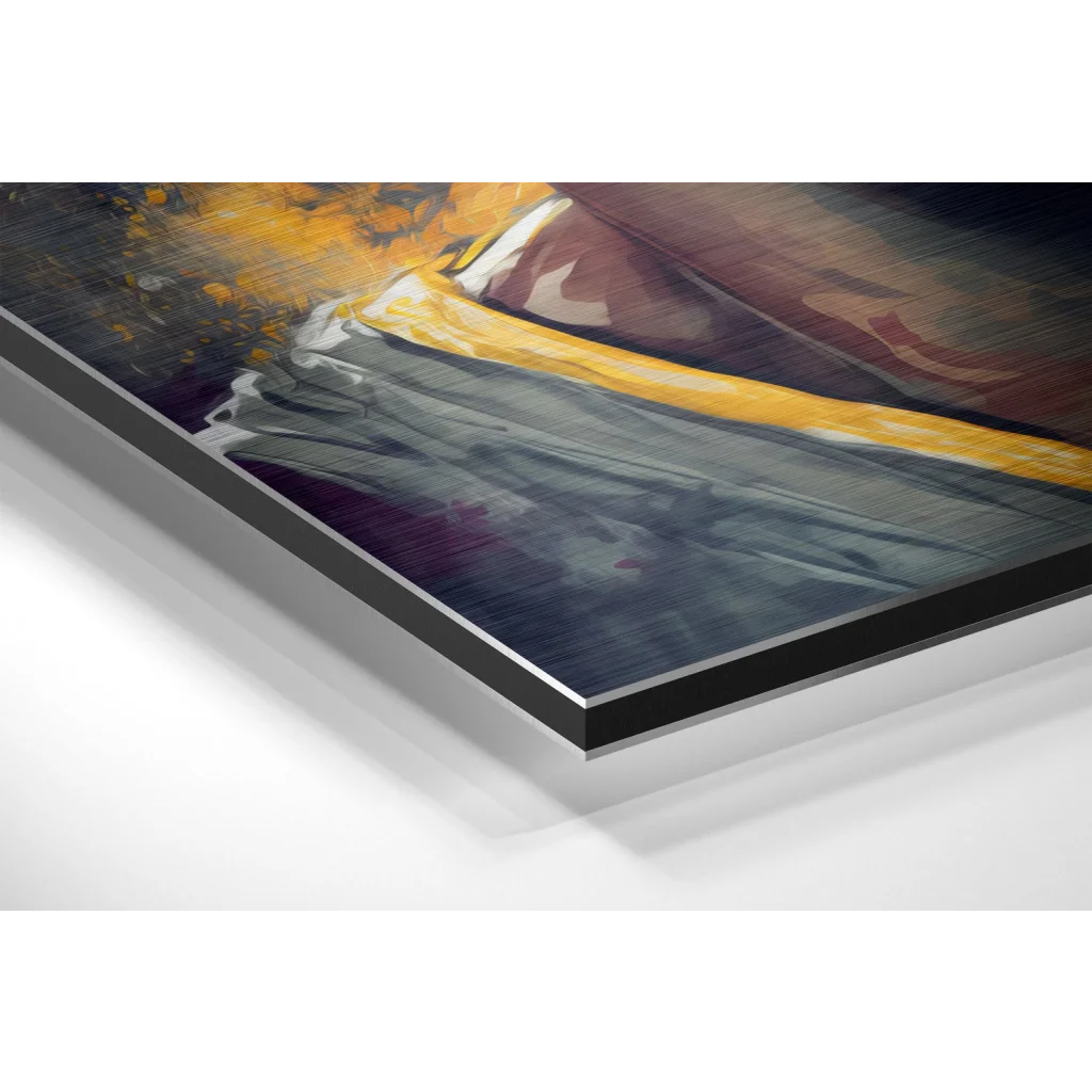 Stunning Brushed Aluminium Dibond Abstract Art Print | Glass Wall Art Print | vintageantiquesgifts.com
