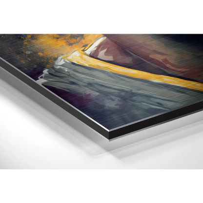 Stunning Brushed Aluminium Dibond Abstract Art Print | Glass Wall Art Print | vintageantiquesgifts.com