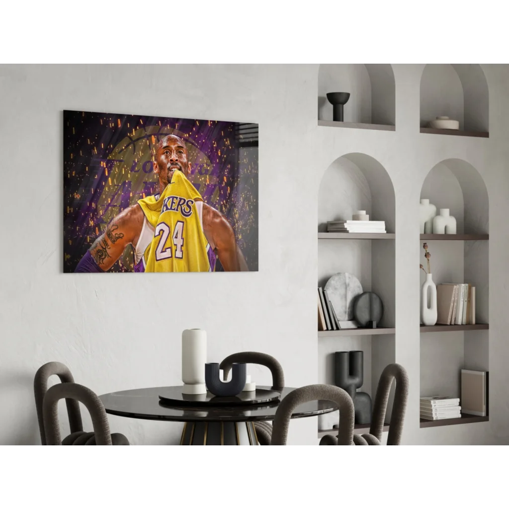 Vibrant Kobe Bryant Lakers 24 canvas wall art in purple and gold