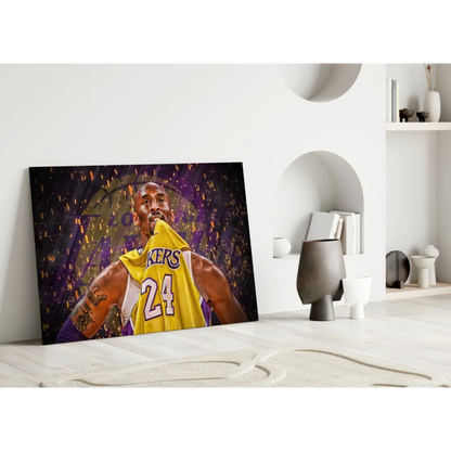 Vibrant Kobe Bryant Lakers 24 canvas wall art in purple and gold
