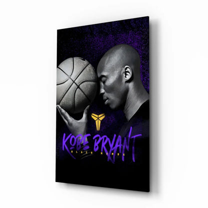 Kobe Bryant Black Mamba Glass Wall Art Canvas Print | Insigneart USA | vintageantiquesgifts.com