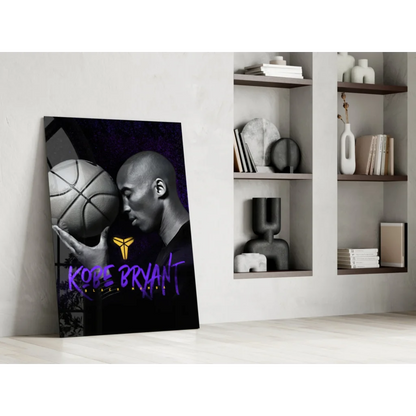 Kobe Bryant Black Mamba glass wall art canvas print portrait