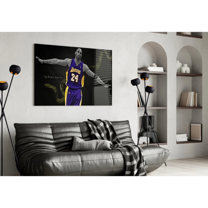 Kobe Bryant Lakers Canvas Wall Art Print Purple Gold Jersey | Contemporary Home Wall Art | vintageantiquesgifts.com