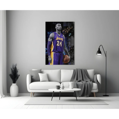 Kobe Bryant Lakers Jersey Canvas Wall Art Print Number 24