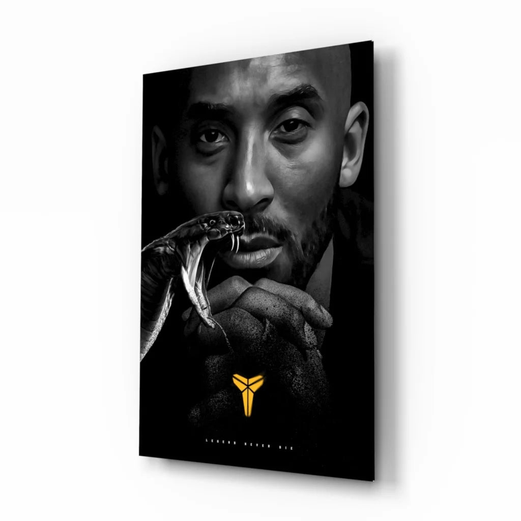 Kobe Bryant snake poster wall art with gold accents