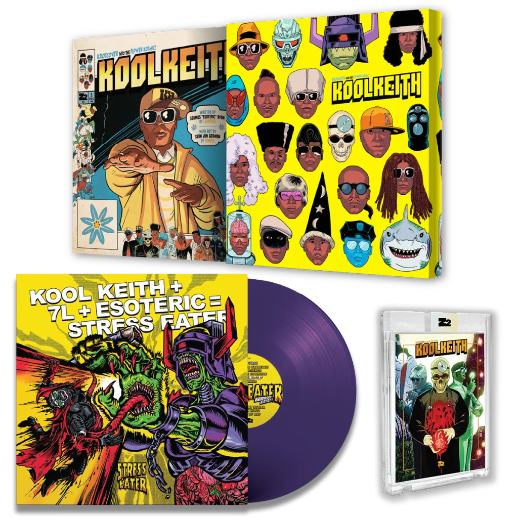 Kool Keith signed comic album collection on purple vinyl with Seamus Esoteric Ryan art