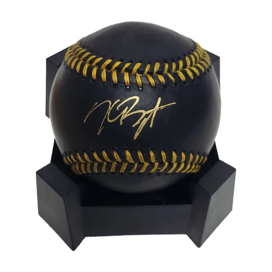 Kris Bryant Signed Gold Major League Baseball with Display Stand | Creative Sports | vintageantiquesgifts.com