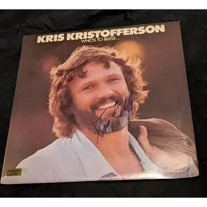 Autographed Kris Kristofferson vinyl record with expert certification, Kris Kristofferson auto signed album