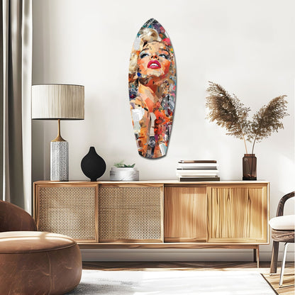 The Shiniest Star Glamour Portrait Glass Wall Art