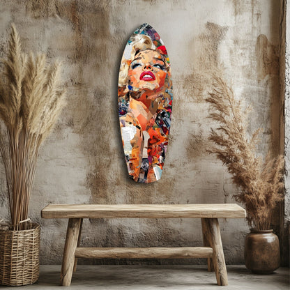 The Shiniest Star Glamour Portrait Glass Wall Art