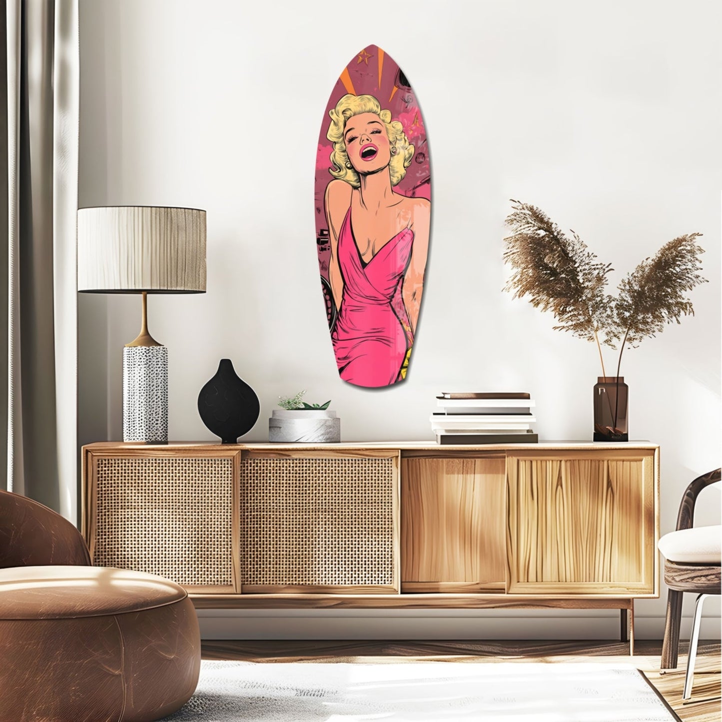 Hollywood Starlet V2 Glass Wall Art