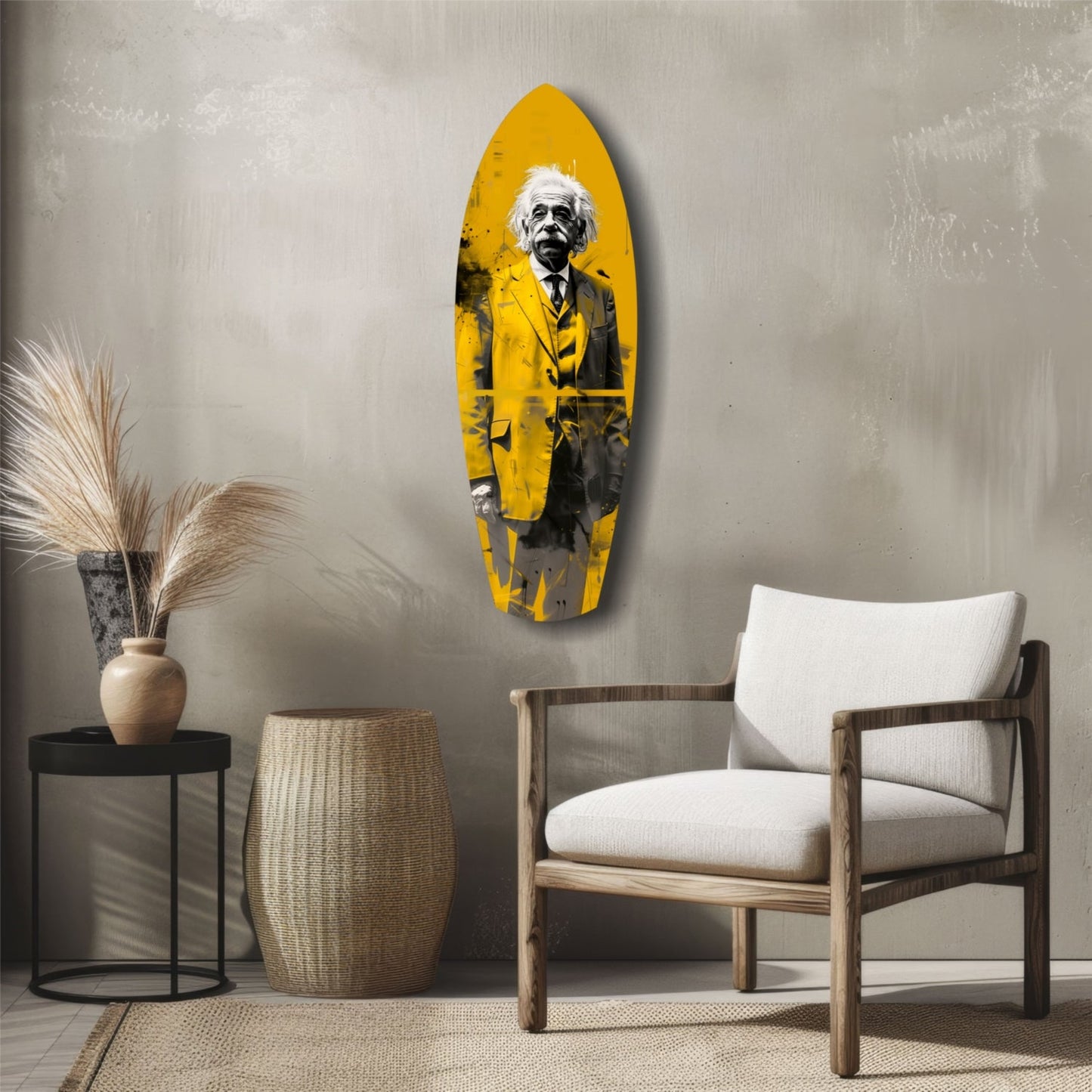 Posing Professor Glass Wall Art