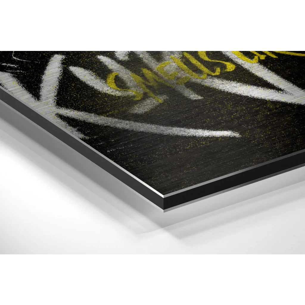 Glass Wall Art Graffiti Kurt Cobain brushed aluminium dibond wall art