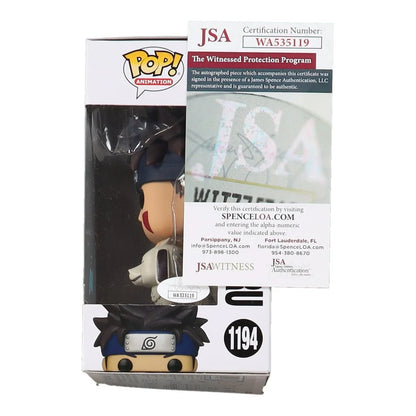 Kyle Hebert signed Naruto Kiba vinyl figure with JSA authentication sticker and certificate