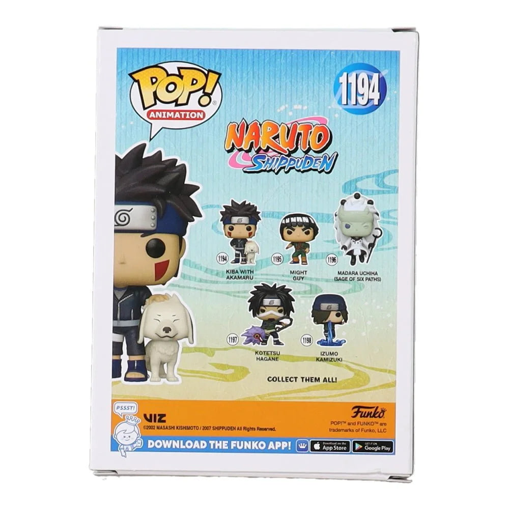 Kyle Hebert signed Naruto Kiba vinyl figure box with Funko Pop Naruto Shippuden collectible
