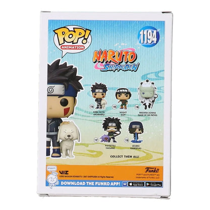 Kyle Hebert signed Naruto Kiba vinyl figure box with Funko Pop Naruto Shippuden collectible