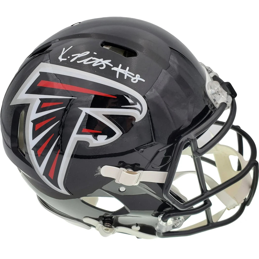 Kyle Pitts autographed Atlanta Falcons glossy helmet with logo