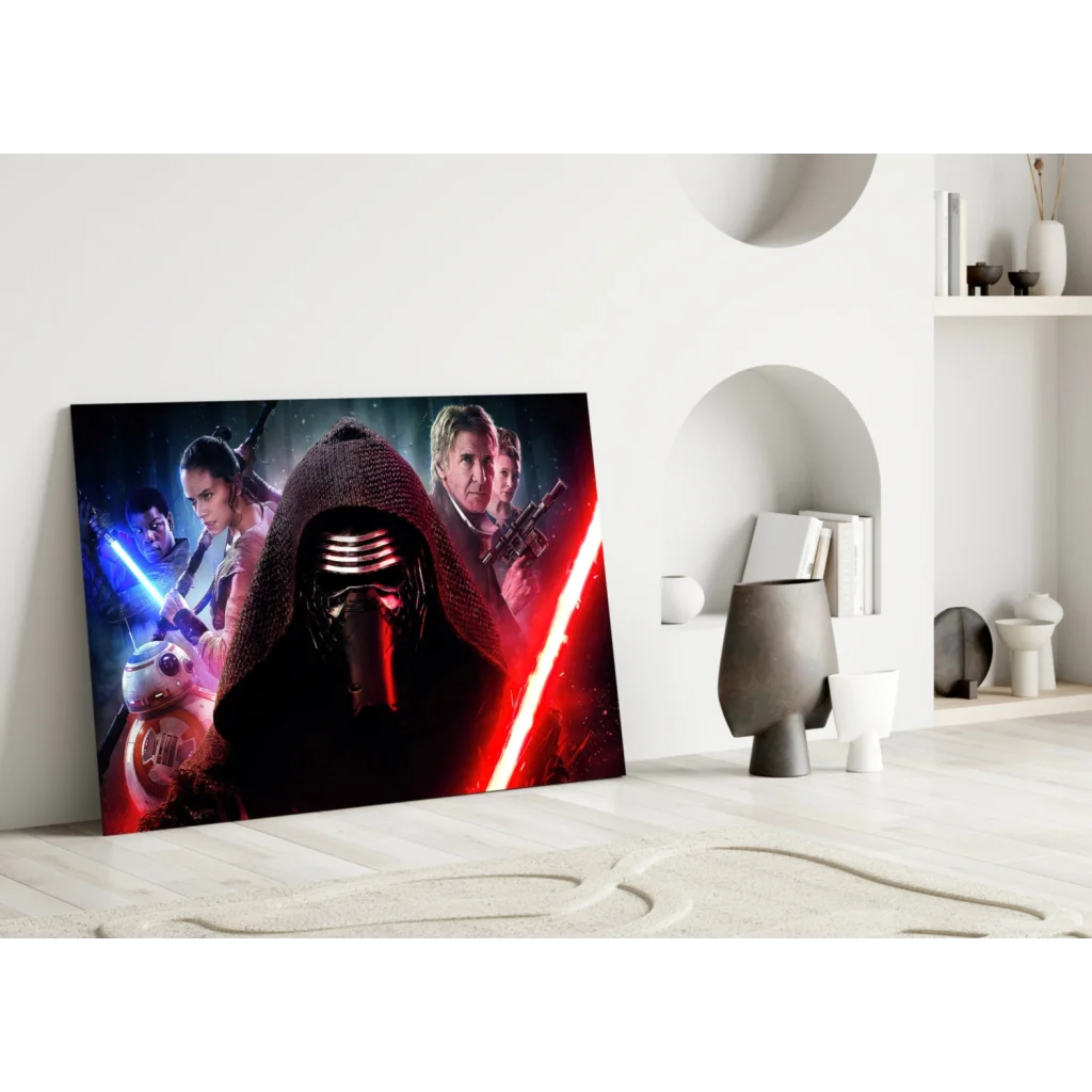 Kylo Ren Star Wars epic canvas wall art print on white wall