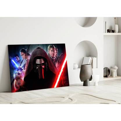 Kylo Ren Star Wars epic canvas wall art print on white wall