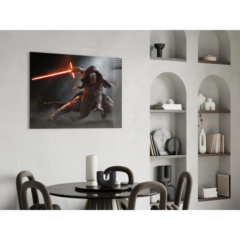 Kylo Ren red lightsaber Star Wars canvas wall art print