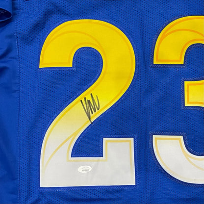 Kyren Williams signed blue yellow jersey number 23 authentic