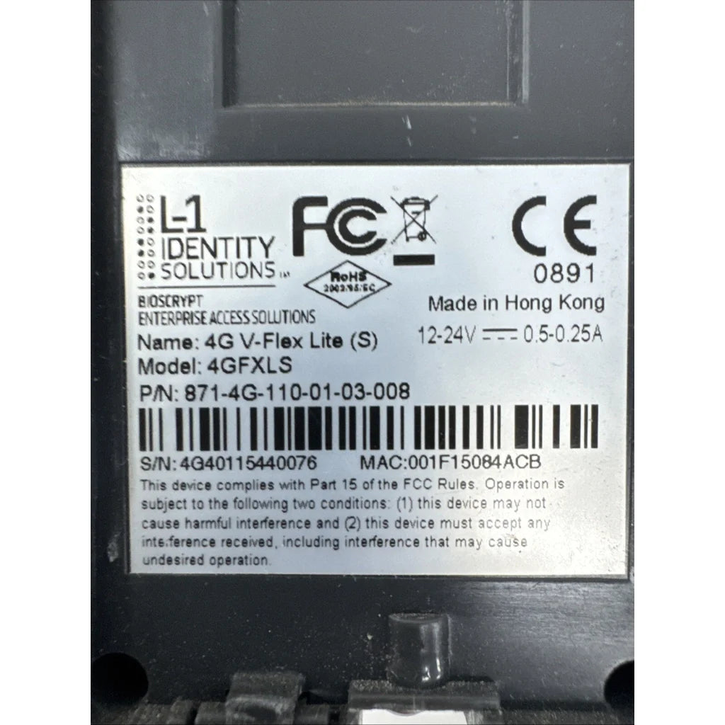 L-1 Identity Solutions 4G V-Flex Lite (S) card reader silver label