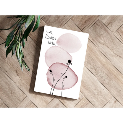 La Dolce Vita Insigne Aluminum Print with pink watercolor circles