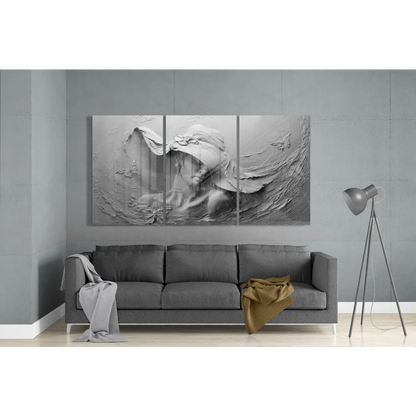 Elegant Butterfly Lady Glass Wall Art Three Panel Canvas | Modern Wall Art Decor | vintageantiquesgifts.com