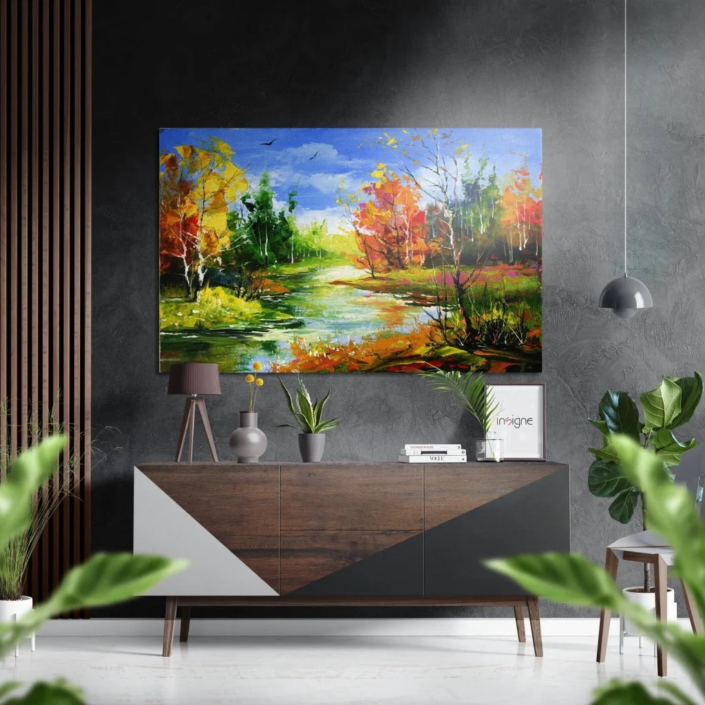 Vibrant Abstract Art on Brushed Aluminium Dibond Canvas | Insigneart USA | vintageantiquesgifts.com