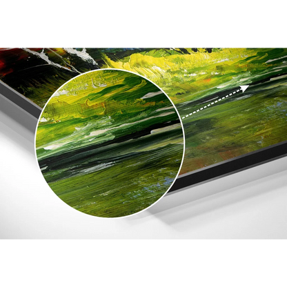 Vibrant Abstract Art on Brushed Aluminium Dibond Canvas | Modern Wall Art Decor | vintageantiquesgifts.com