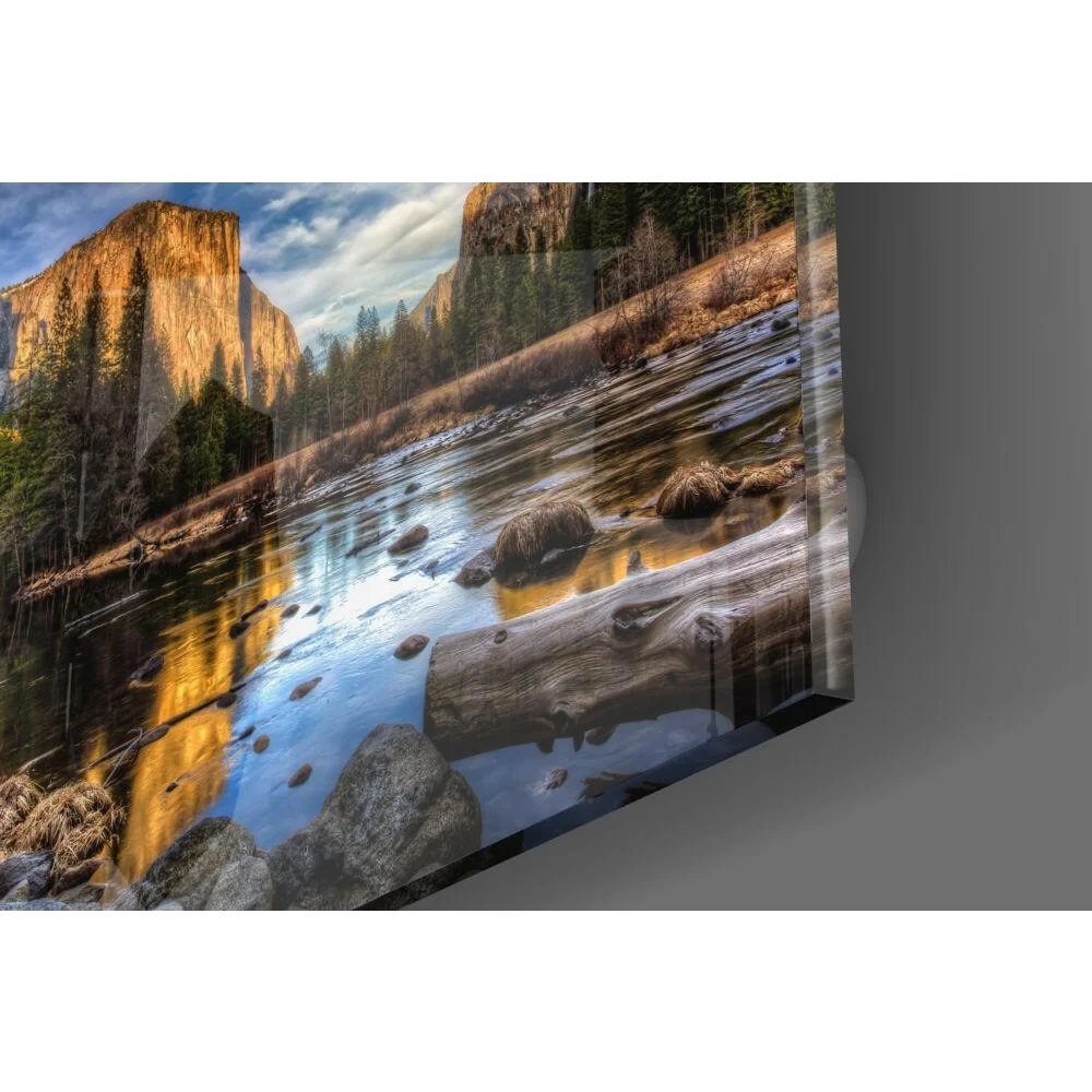 Stunning Yosemite Glass Wall Art Brings Nature Home | Modern Wall Art Decor | vintageantiquesgifts.com