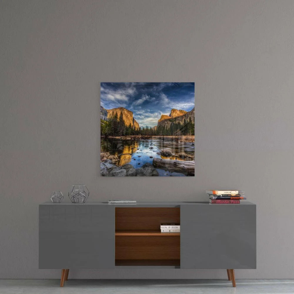 Stunning Yosemite Glass Wall Art Brings Nature Home | Contemporary Home Wall Art | vintageantiquesgifts.com