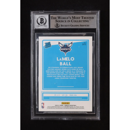 LaMelo Ball Donruss rookie card autographed Beckett slabbed