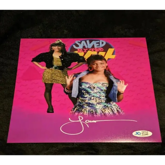 Autographed Saved by the Bell vinyl record signed by Lark Voorhies for fans