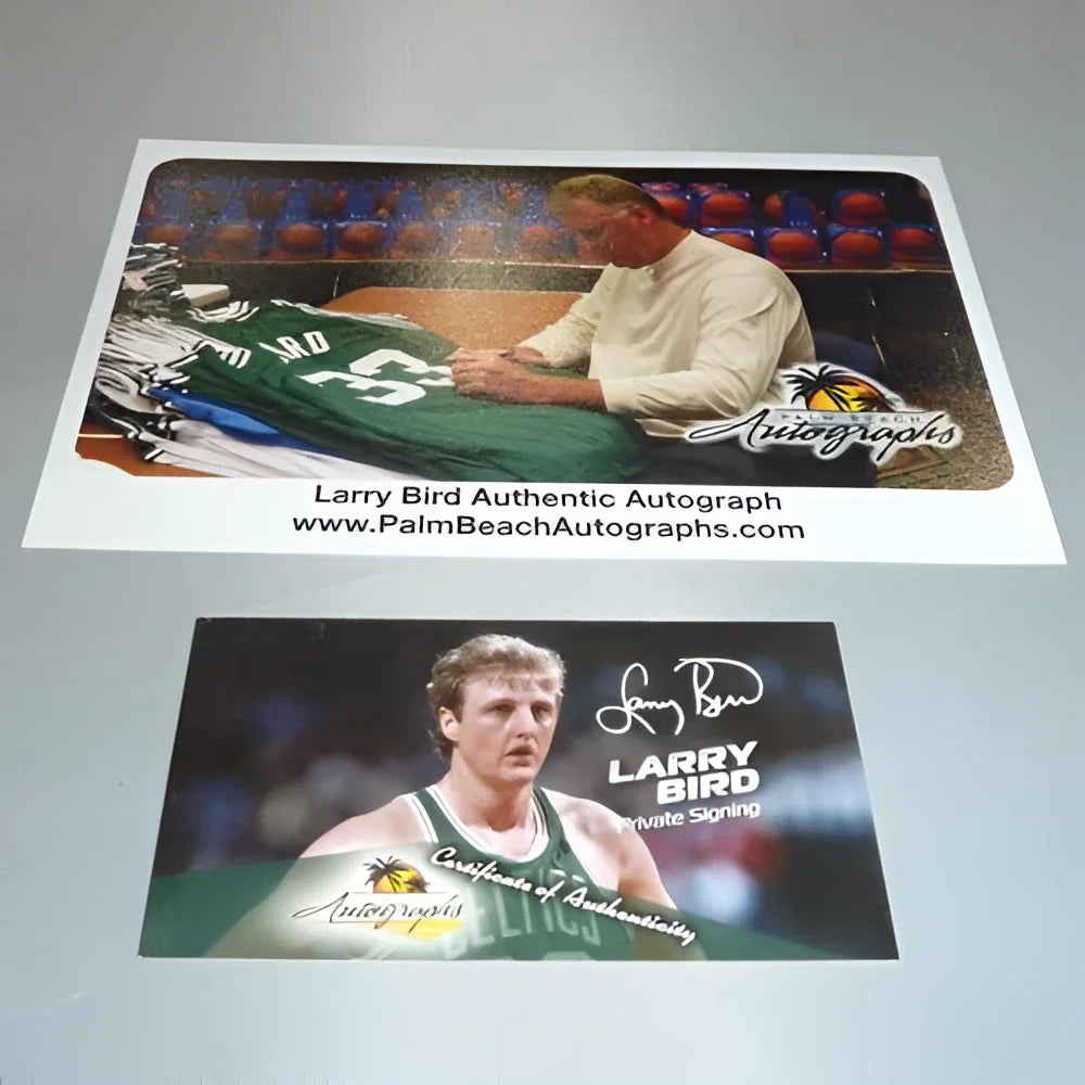 Larry Bird autographed Boston green #33 jersey with Beckett certificate