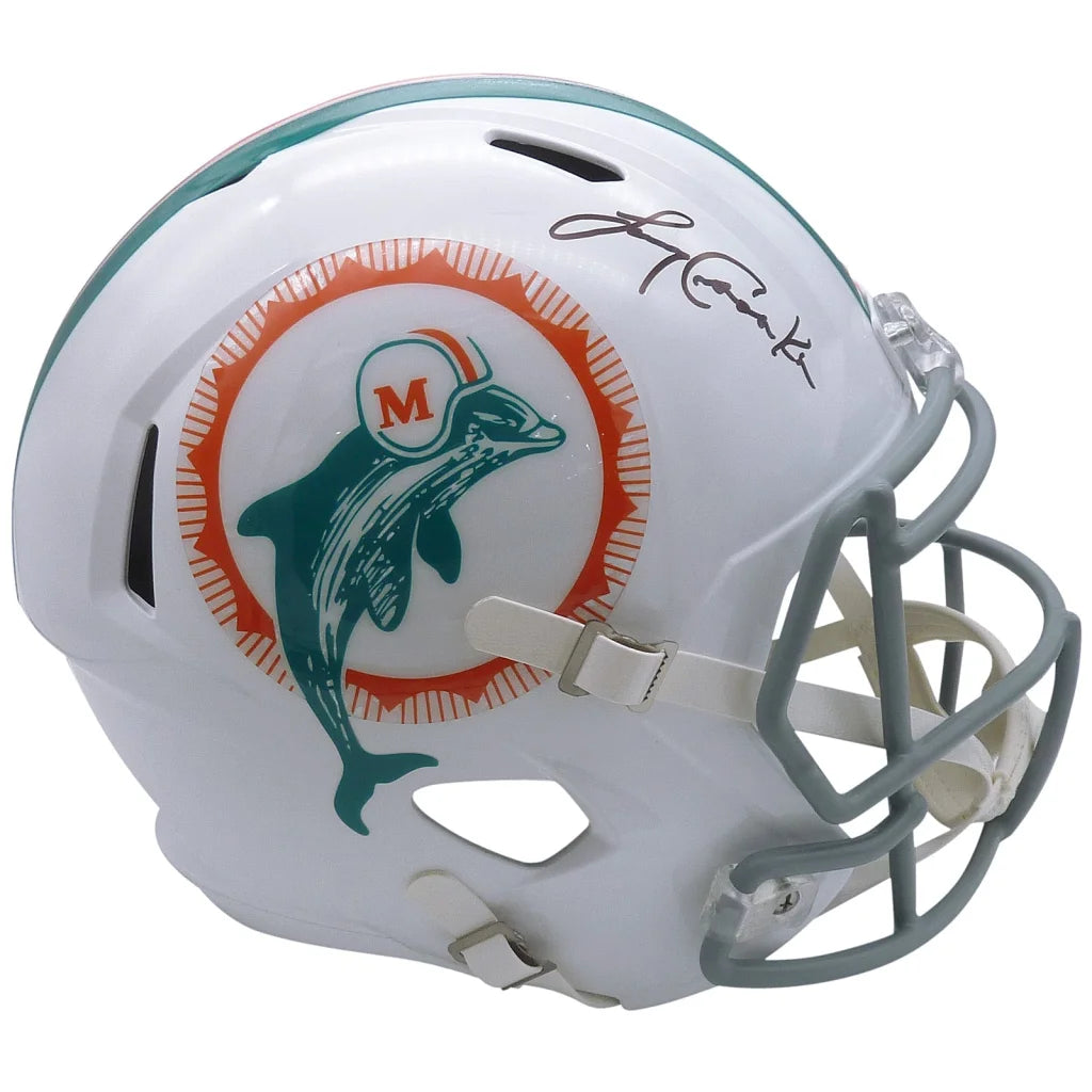Larry Csonka autographed Miami Dolphins throwback helmet
