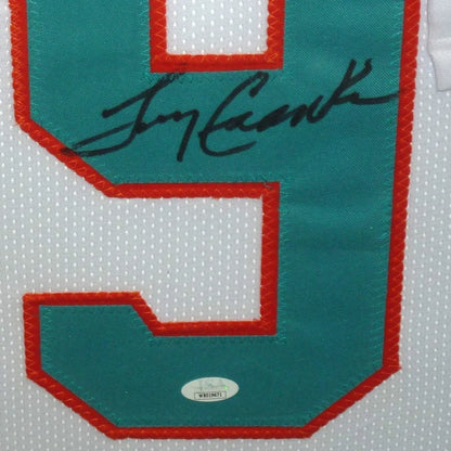 Larry Csonka autographed Miami Dolphins white framed jersey with #39 patch