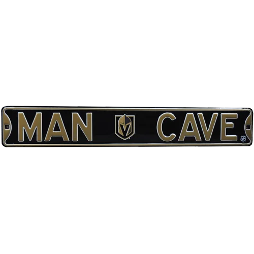 Las Vegas Golden Knights Man Cave authentic street sign with logo