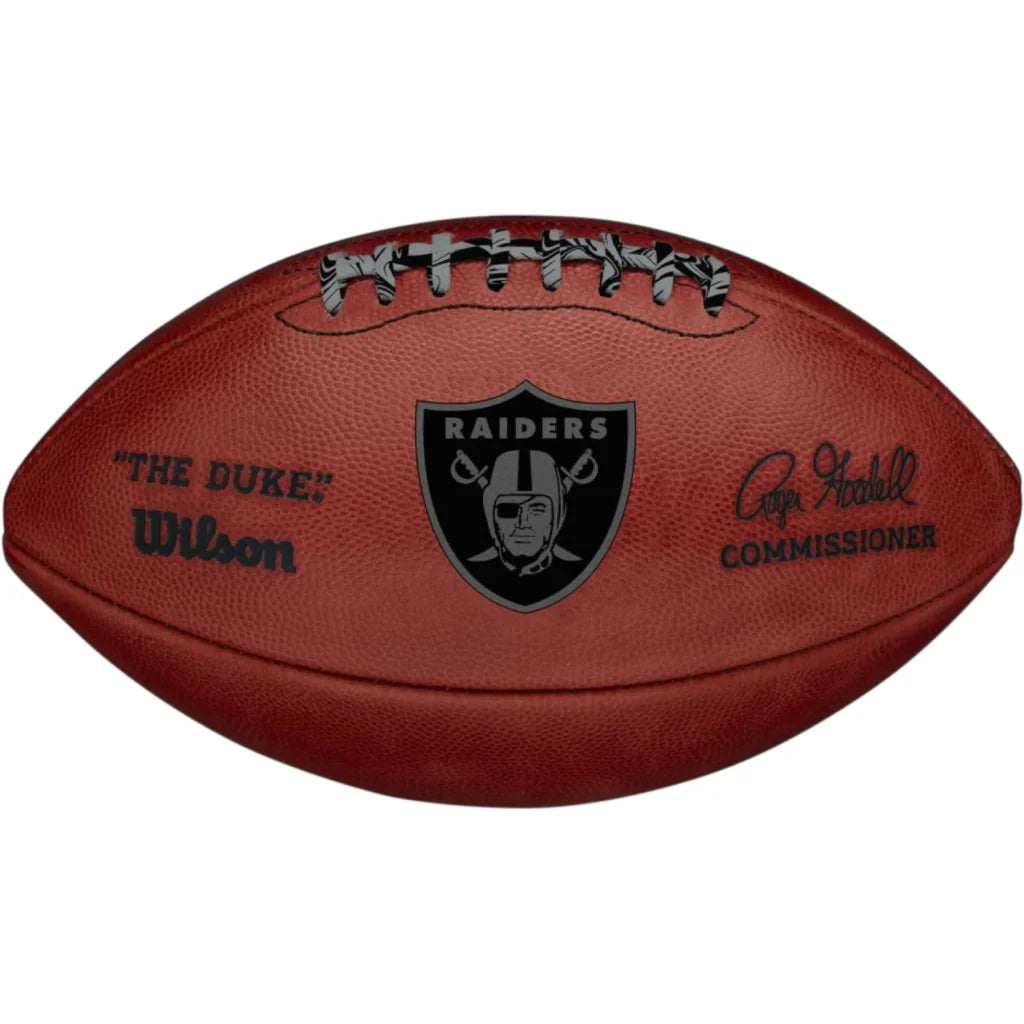 Las Vegas Raiders metallic team Duke football in brown leather