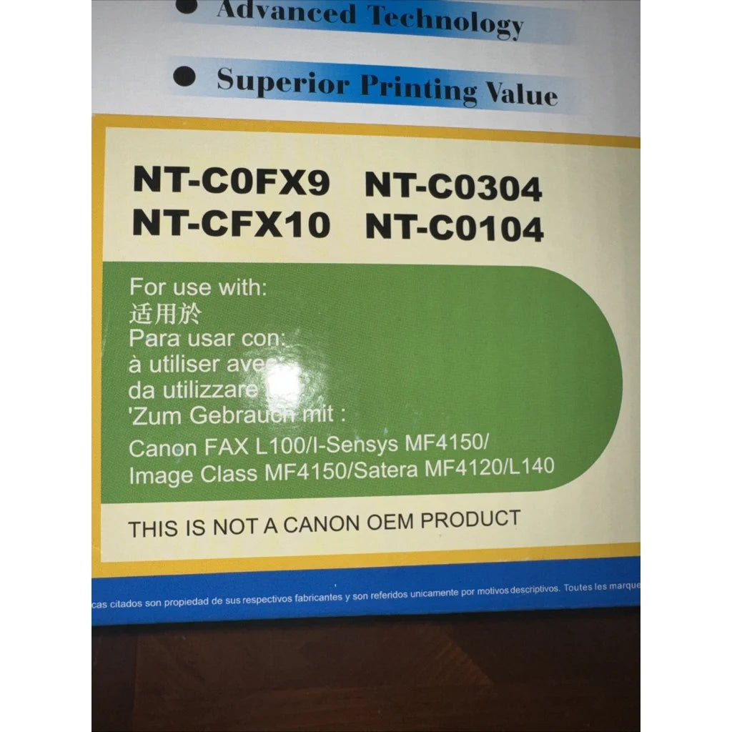 Compatible Canon laser toner cartridge C0104ImageClass MF4150 label