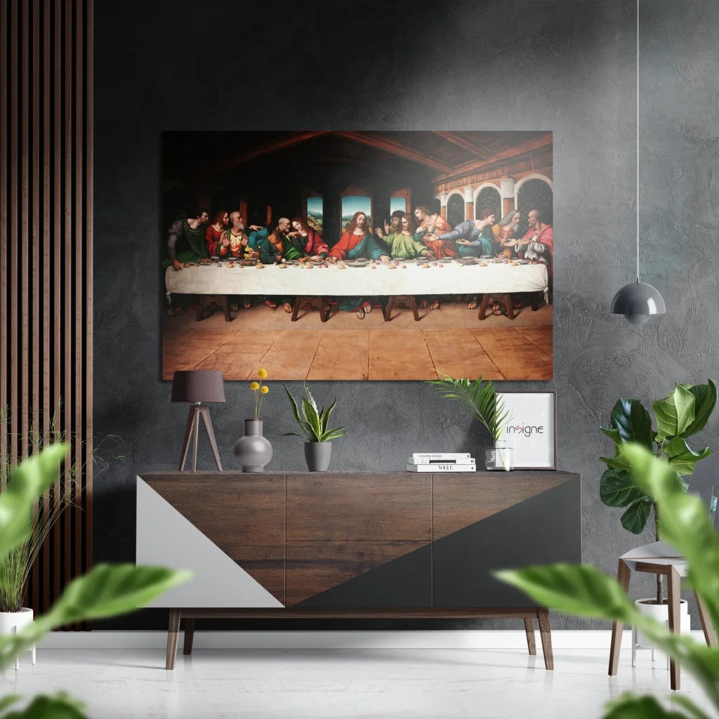 Last Supper brushed aluminium dibond wall art