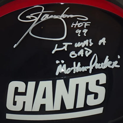 Lawrence Taylor autographed New York Giants throwback helmet with inscription