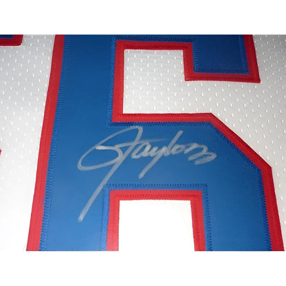 Lawrence Taylor autographed New York Giants deluxe framed jersey #56