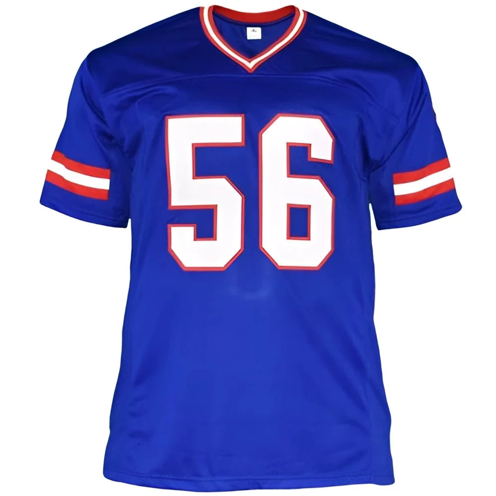 Lawrence Taylor signed New York Giants custom jersey number 56 in royal blue