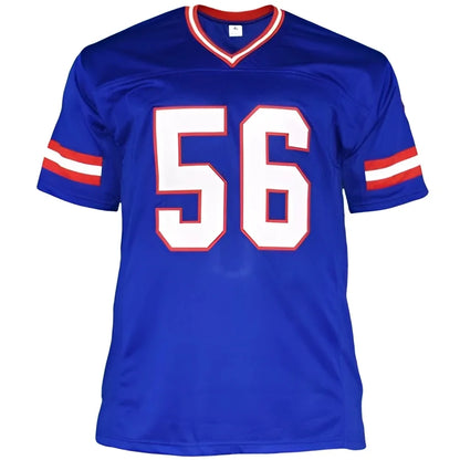 Lawrence Taylor signed New York Giants custom jersey number 56 in royal blue