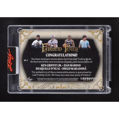 Leaf Ultimate Sports Fabled Four Silver Sparkle card in case