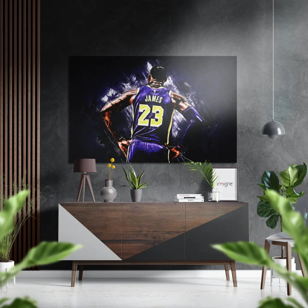 LeBron James Brushed Aluminium Dibond Wall Art