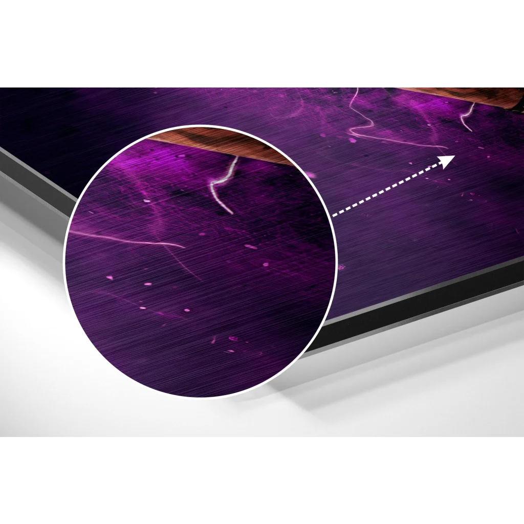 Purple Metallic Art on Brushed Aluminium Dibond | Modern Wall Art Decor | vintageantiquesgifts.com